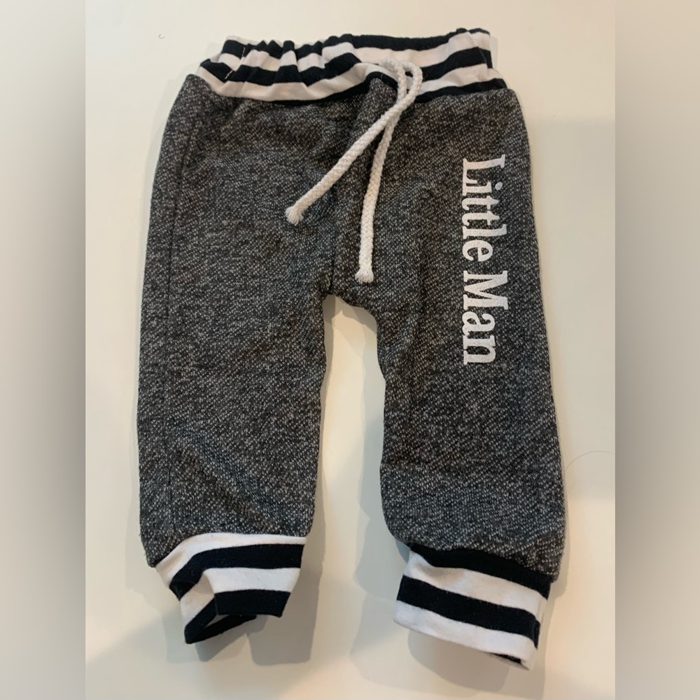 6/$20 Little Man Gray NB Jogger Pants 100% cotton